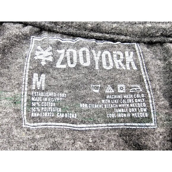 Zoo York Size Medium Mens Gray Black Green Stripe Lightweight Pullover Hoodie - Picture 4 of 11